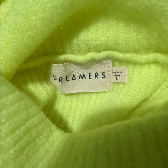 Dreamers Neon Yellow Turtleneck Sweater - Picture 8 of 8
